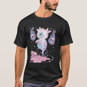 Kawaii Pastel Goth Cute Creepy Strawberry Milk Gho T-Shirt