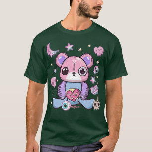Kawaii Pastel Goth Cute Creepy Teddy Bear Japanese T-Shirt