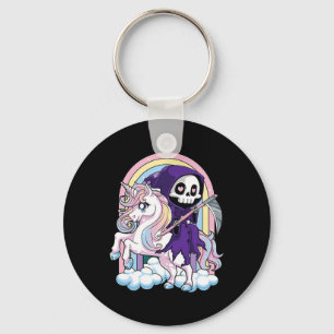 Kawaii Pastel Goth Cute Halloween Grim Reaper Ridi Key Ring