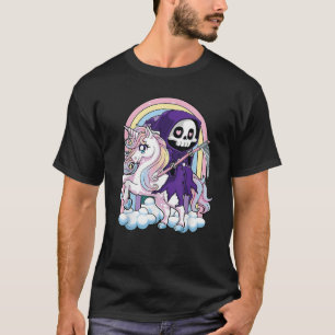 Kawaii Pastel Goth Cute Halloween Grim Reaper Ridi T-Shirt