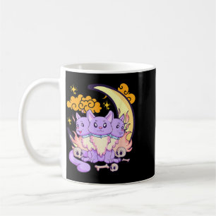 Kawaii Pastel Goth Cute Y 3 Headed Dog Halloween Coffee Mug