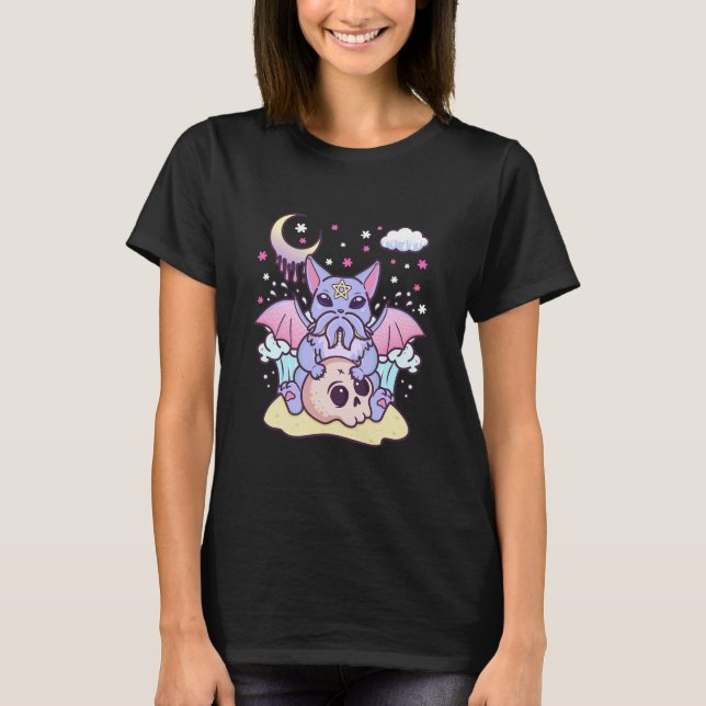 Kawaii Pastel Goth I Cute Creepy Sea T-Shirt (Front)