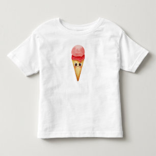 Kawaii Pastel Ice Cream Cone – Cute Dessert Illust Toddler T-Shirt