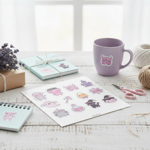 Kawaii Pastel Monster Squad Sticker Pack