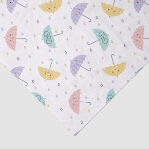 Kawaii Pastel Umbrella Pattern Tissue Paper