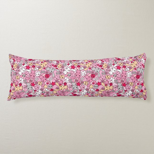 Kawaii pattern body cushion (Front)