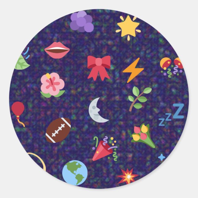  kawaii pattern  classic round sticker (Front)
