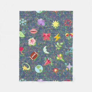 kawaii pattern fleece blanket