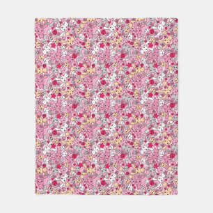 Kawaii pattern fleece blanket