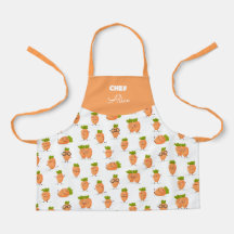 Kawaii pattern of fun carrots