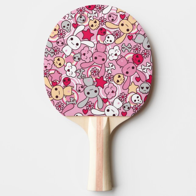 Kawaii pattern ping pong paddle (Front)