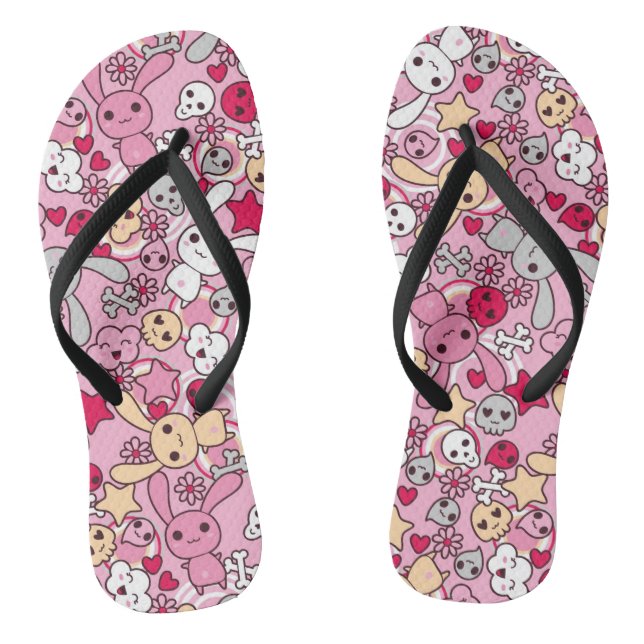 Kawaii pattern thongs (Footbed)