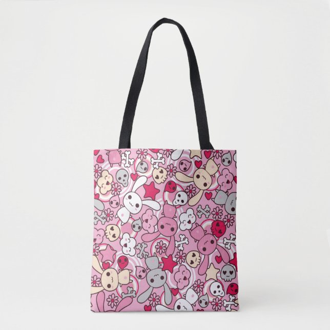Kawaii pattern tote bag (Front)