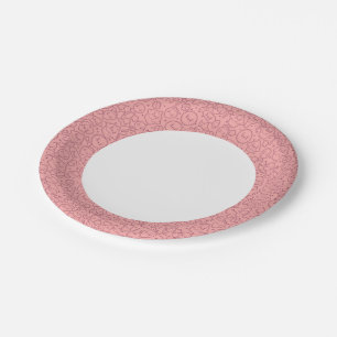 Kawaii pattern with cute cakes paper plate