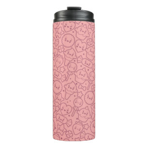 Kawaii pattern with cute cakes thermal tumbler