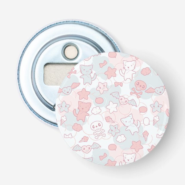kawaii pattern with doodle bottle opener (Front)