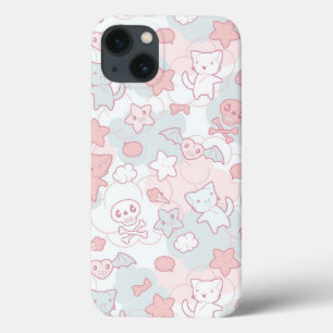 kawaii pattern with doodle iPhone 13 case
