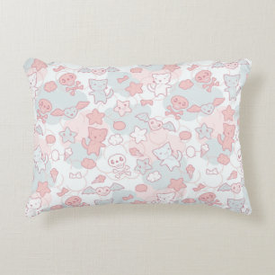 kawaii pattern with doodle decorative cushion
