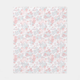 kawaii pattern with doodle fleece blanket