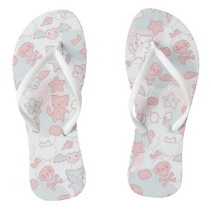 kawaii pattern with doodle thongs
