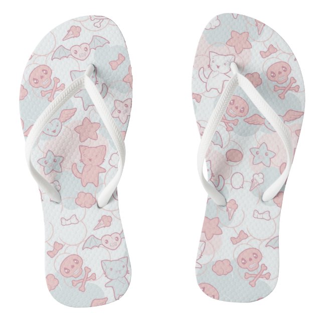 kawaii pattern with doodle thongs (Footbed)