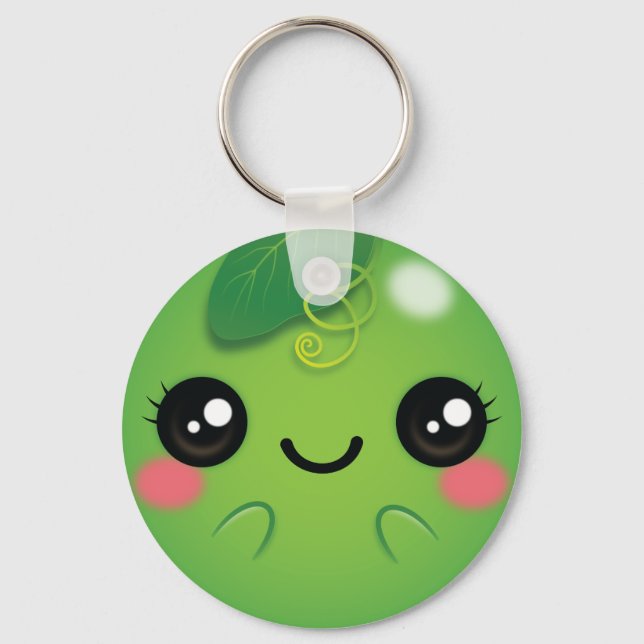 Kawaii Pea Key Ring (Front)