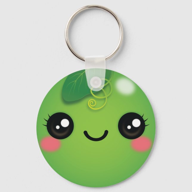 Kawaii Pea Keychain (Front)