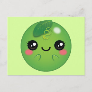 Kawaii Pea Postcard