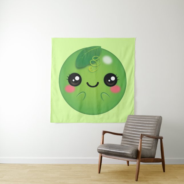 Kawaii Pea Tapestry (In Situ)