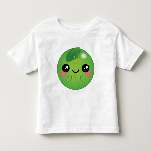 Kawaii Pea Toddler T-Shirt (Front)