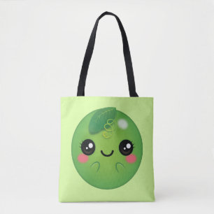Kawaii Pea Tote Bag