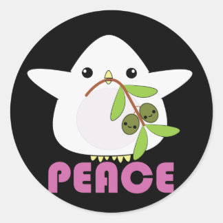 Kawaii Peace Dove with Olive Branch stickers