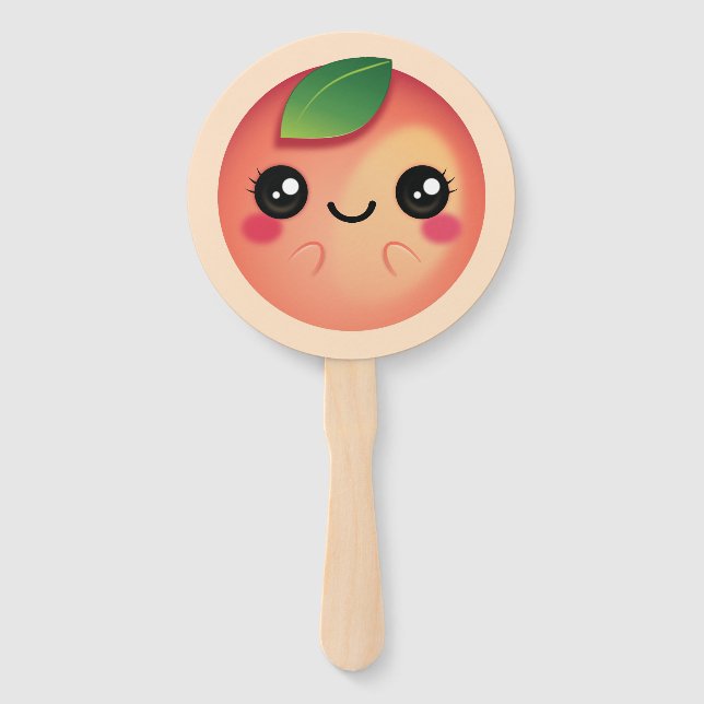 Kawaii Peach Hand Fan (Front)