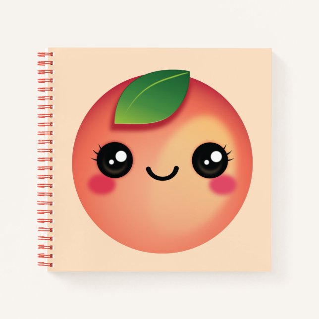 Kawaii Peach Notebook (Front)