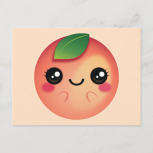 Kawaii Peach Postcard