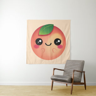 Kawaii Peach Tapestry