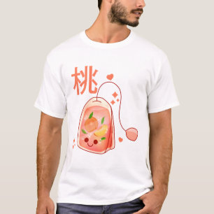 Kawaii Peach Tea Bag  T-Shirt