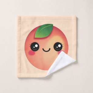 Kawaii Peach Wash Cloth