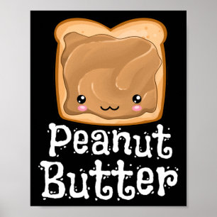 Kawaii Peanut Butter Jelly PBandJ Halloween Matchi Poster