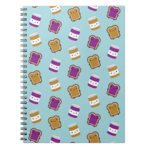 Kawaii Peanut Butter & Jelly Sandwich Couple Notebook