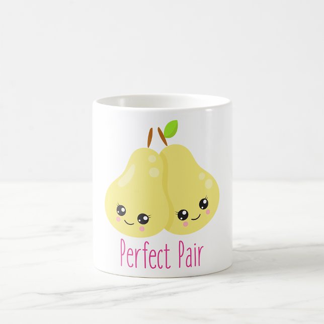 Kawaii Pear Couple Perfect Pair Funny Pun Coffee Mug (Creator Uploaded)