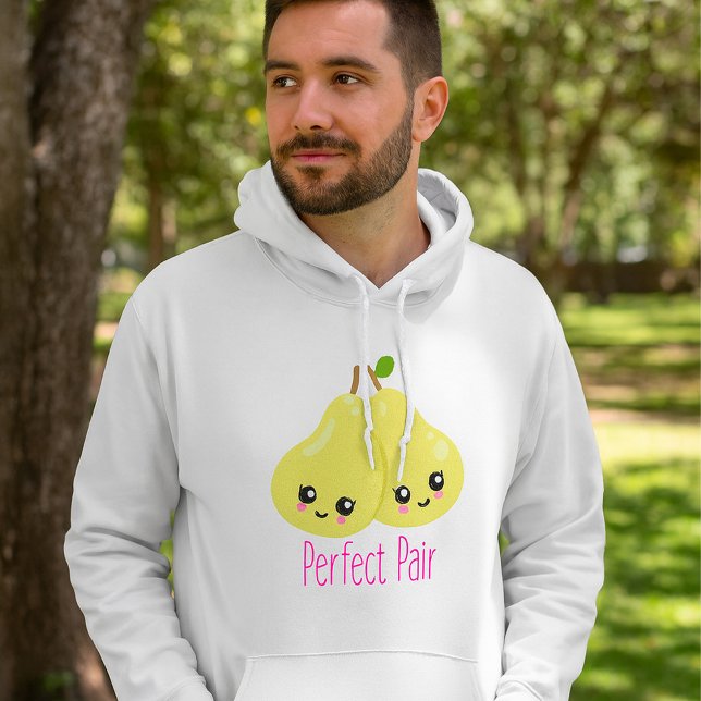 Kawaii Pear Couple Perfect Pair Funny Pun Hoodie (Creator Uploaded)