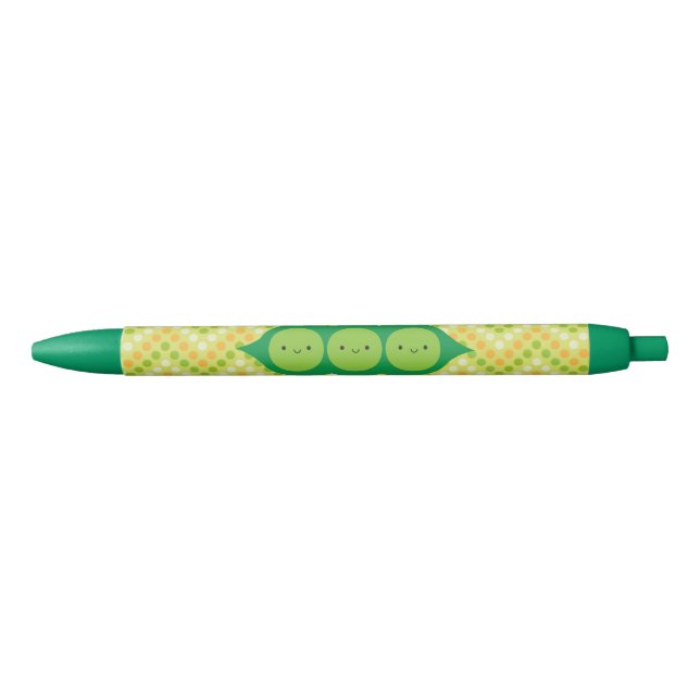 Kawaii Peas in a Pod Black Ink Pen (Front)