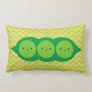 Kawaii Peas in a Pod Lumbar Cushion