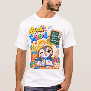 Kawaii Penguin Back to School T-Shirt