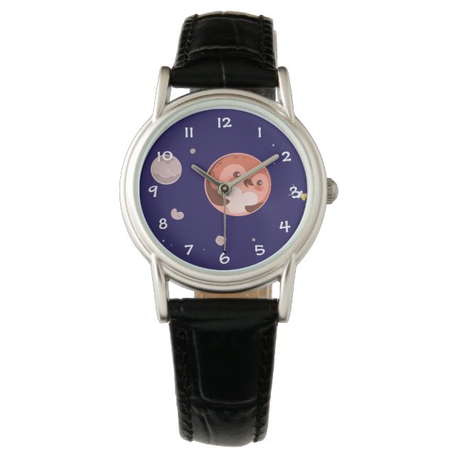 Kawaii Penguin Planet Pluto Watch (Front)