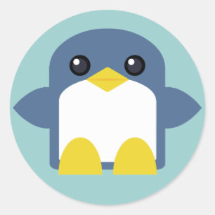 kawaii penguin sweety tweety classic round sticker