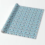 Kawaii Penguins With Winter Snowflakes Seamless Wrapping Paper<br><div class="desc">Kawaii penguins,  one baby penguin wearing a winter hat with snowflakes and stars all around. Perfect for winter time and a cute Christmas.  Festive baby penguin with snowflakes with it's penguin family celebrating the holidays.</div>