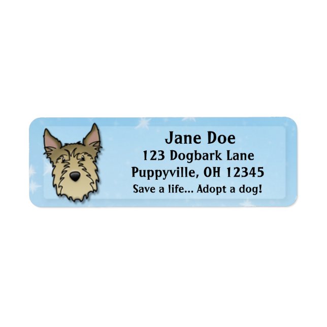 Kawaii Picardy Shepherd Return Address Label (Front)