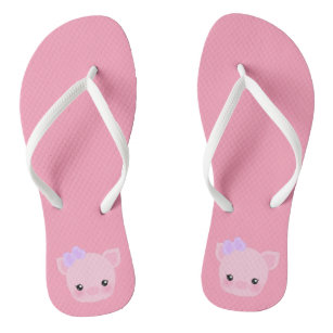Kawaii Pig Buta-chan Pink Women's Flip Flops